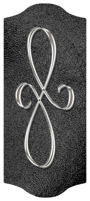 DARAY-C-601-SL-SH-BK Silver Scroll Shimmer Black